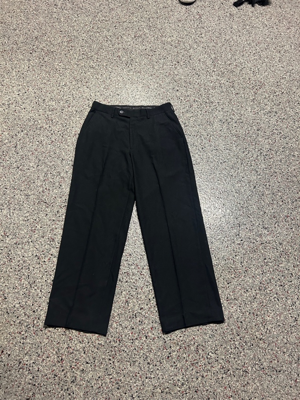 Kenneth Roberts Men's Black Dress Pants - Classic Straight Leg 30/30